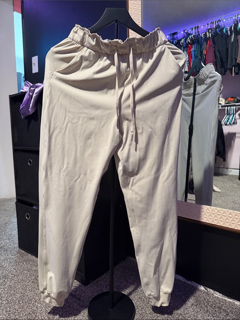 lululemon athletica Light Cream Drawstring Jogger Pants